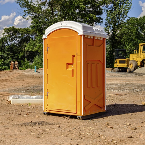 how often are the porta potties cleaned and serviced during a rental period in Hambleton